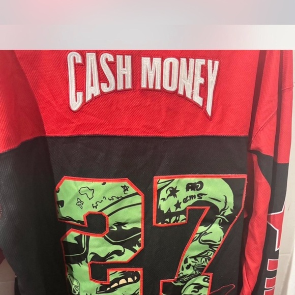 Red and Black Cash Money Records Men's Sweater - Picture 7 of 8